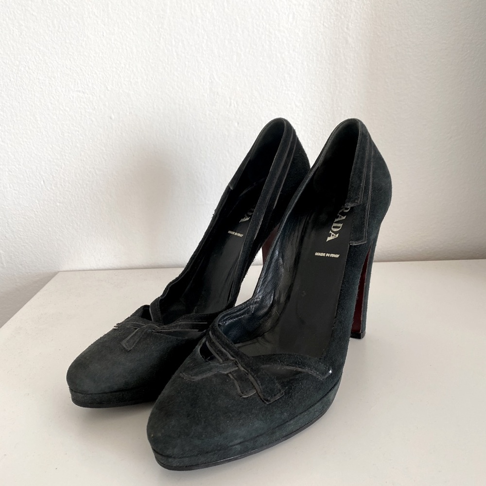 Prada Leather Suede Heels EU39/US9